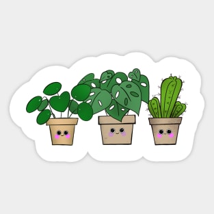 Happy house plants Sticker